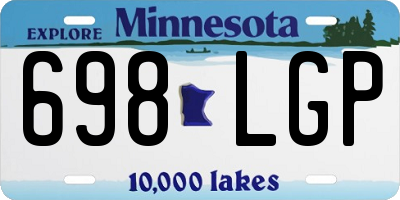 MN license plate 698LGP
