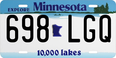 MN license plate 698LGQ