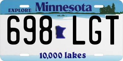 MN license plate 698LGT