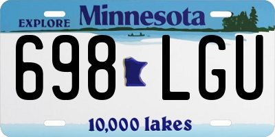 MN license plate 698LGU