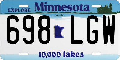 MN license plate 698LGW