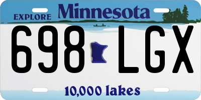 MN license plate 698LGX