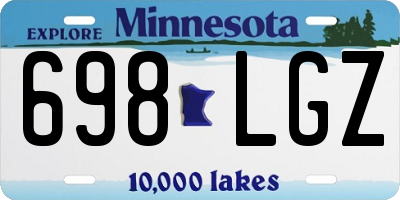 MN license plate 698LGZ