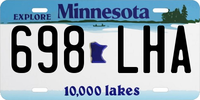 MN license plate 698LHA
