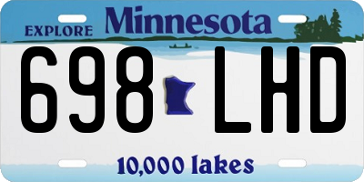 MN license plate 698LHD