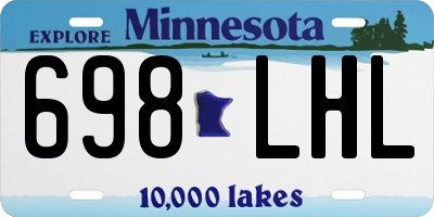 MN license plate 698LHL