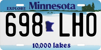 MN license plate 698LHO