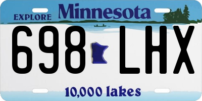 MN license plate 698LHX