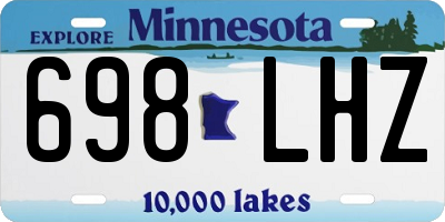 MN license plate 698LHZ