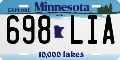 MN license plate 698LIA
