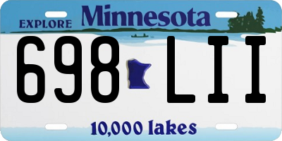 MN license plate 698LII