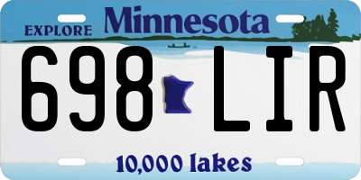 MN license plate 698LIR
