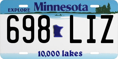MN license plate 698LIZ