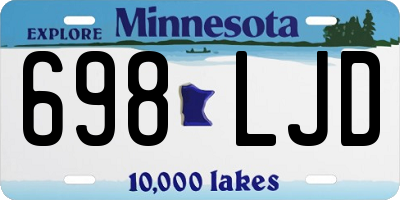 MN license plate 698LJD