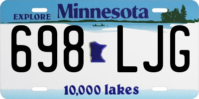 MN license plate 698LJG