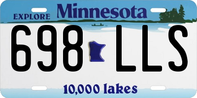 MN license plate 698LLS