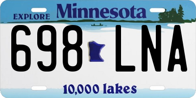 MN license plate 698LNA