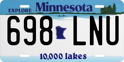 MN license plate 698LNU