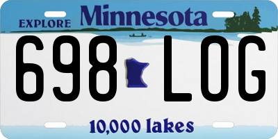 MN license plate 698LOG