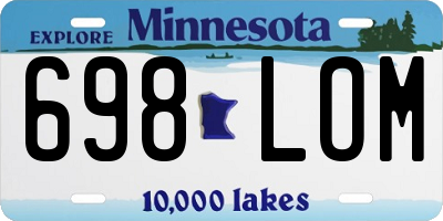 MN license plate 698LOM