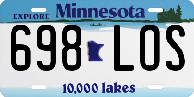 MN license plate 698LOS