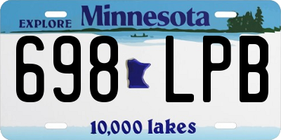 MN license plate 698LPB