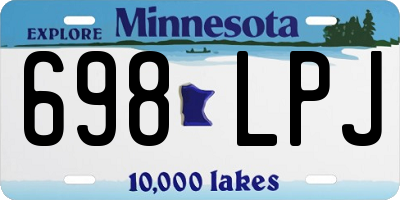 MN license plate 698LPJ
