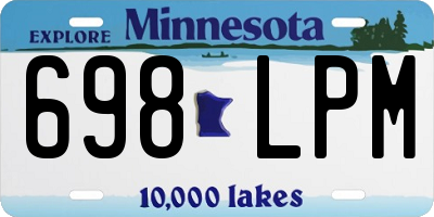 MN license plate 698LPM