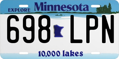 MN license plate 698LPN