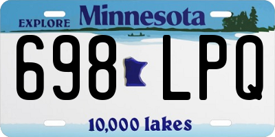 MN license plate 698LPQ