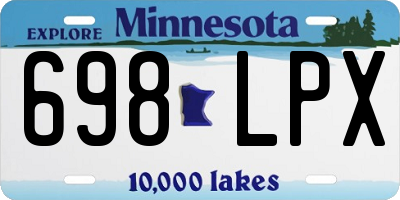 MN license plate 698LPX
