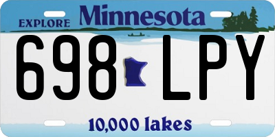 MN license plate 698LPY
