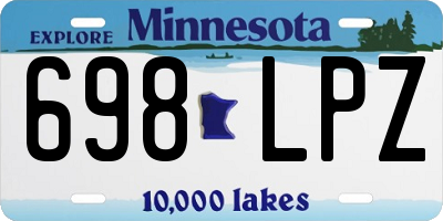 MN license plate 698LPZ