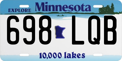 MN license plate 698LQB