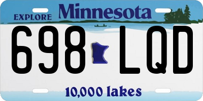 MN license plate 698LQD