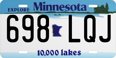 MN license plate 698LQJ