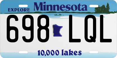 MN license plate 698LQL