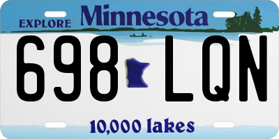 MN license plate 698LQN