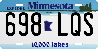 MN license plate 698LQS