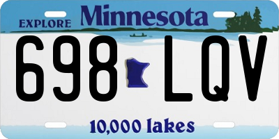 MN license plate 698LQV