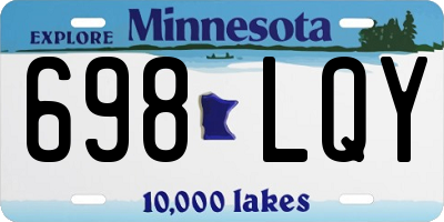 MN license plate 698LQY