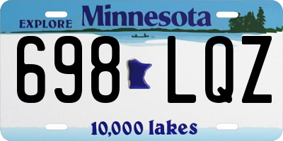 MN license plate 698LQZ