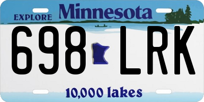 MN license plate 698LRK