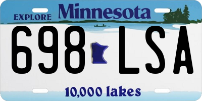 MN license plate 698LSA