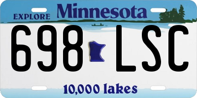 MN license plate 698LSC