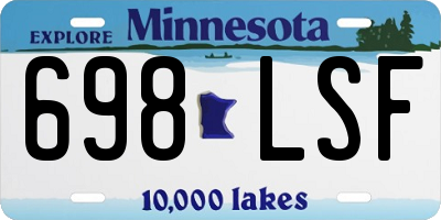 MN license plate 698LSF