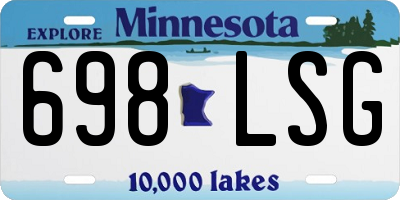 MN license plate 698LSG