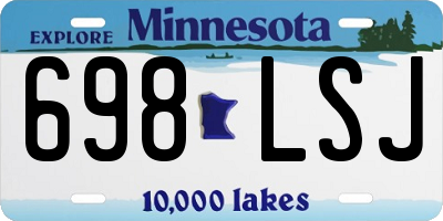 MN license plate 698LSJ