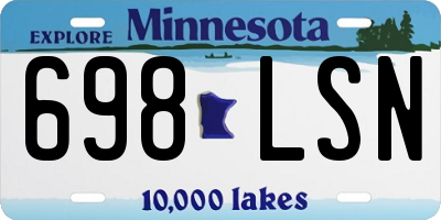 MN license plate 698LSN