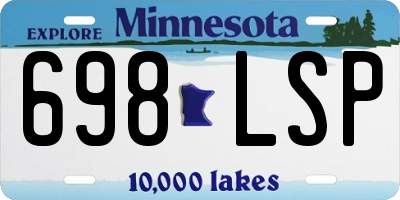 MN license plate 698LSP